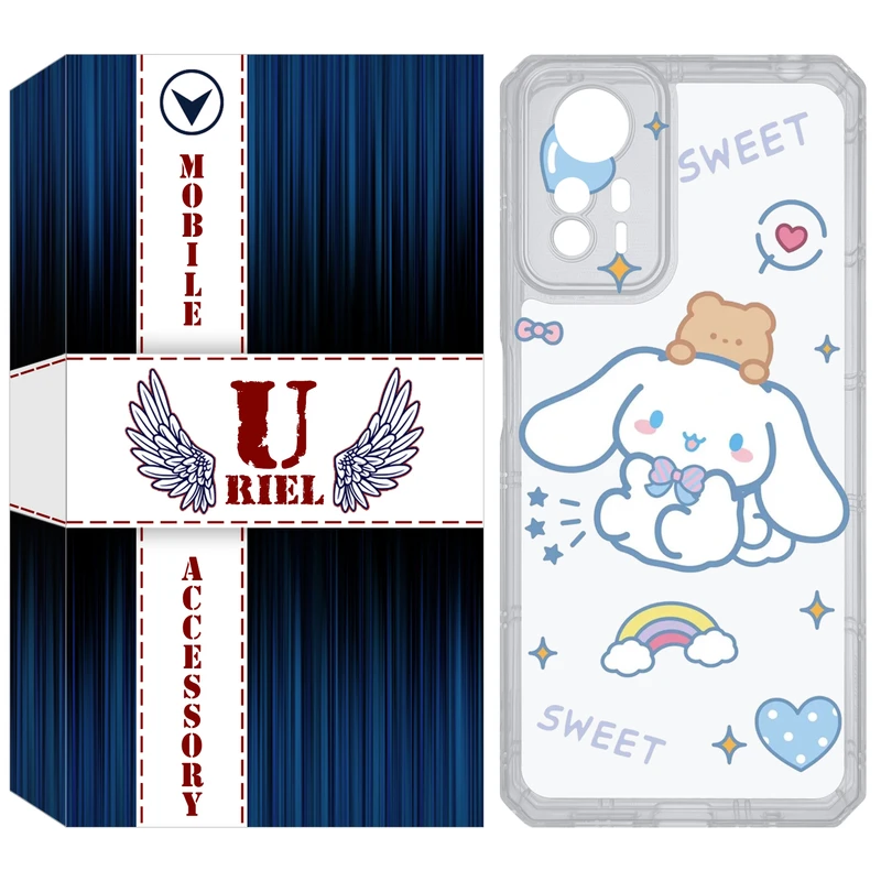 کاور یوریل مدل Clear کد 24 طرح خرگوش بامزه مناسب برای گوشی موبایل شیائومی Redmi Note 12S