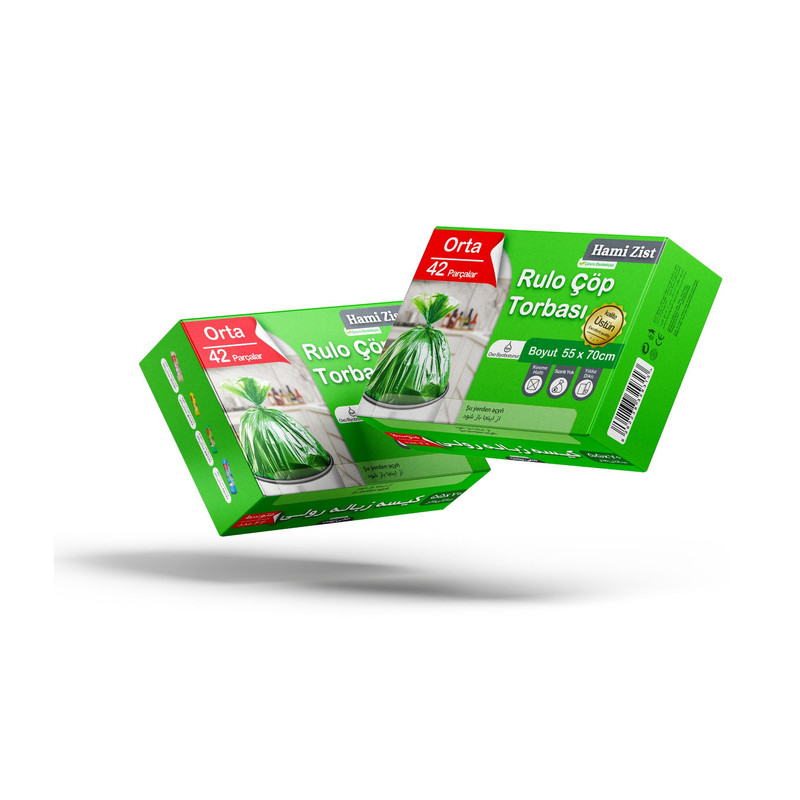 کیسه زباله حامی زیست مدل جعبه ای بسته 42 عددی کیسه زباله حامی زیست مدل جعبه ای بسته 42 عددی