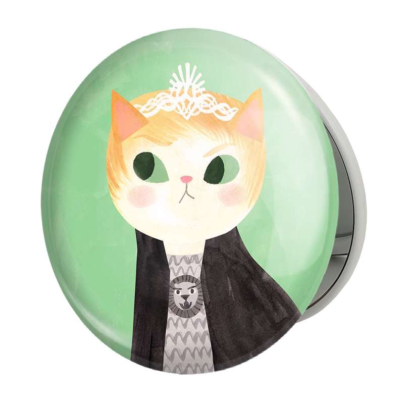 آینه جیبی خندالو طرح گربه مدل تاشو کد 5219