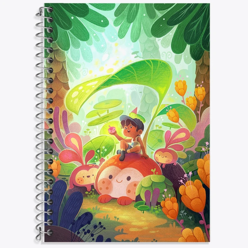 دفتر زبان 50 برگ خندالو مدل دو خط طرح کودکانه کد F539