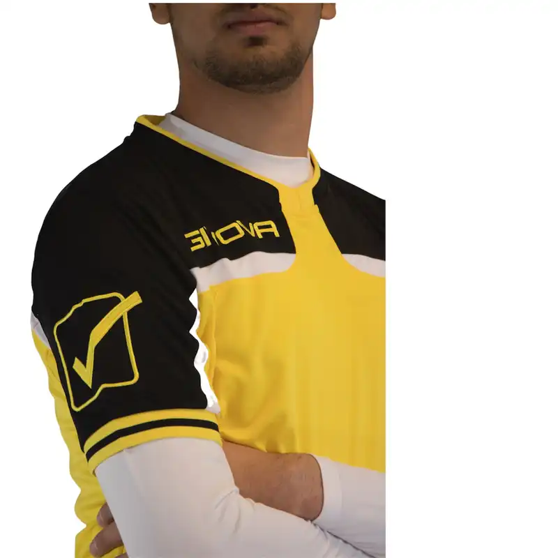 ست تی شرت و شلوارک ورزشی مردانه جیووا مدل KITC47 Soccer Kit رنگ زرد