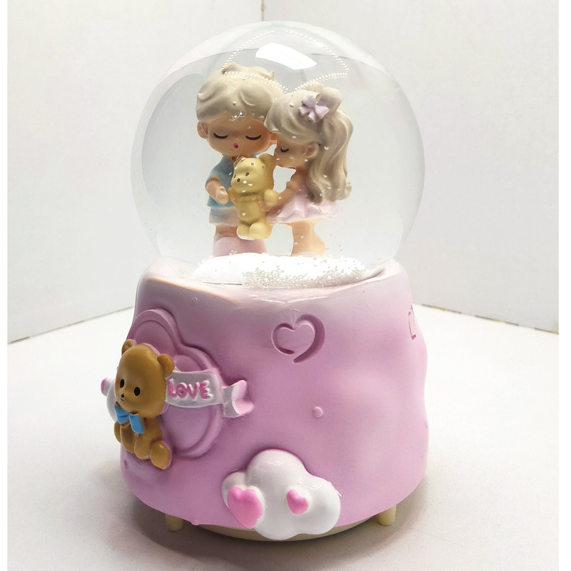 گوی موزیکال مدل چراغدار طرح دیدار عاشقانه