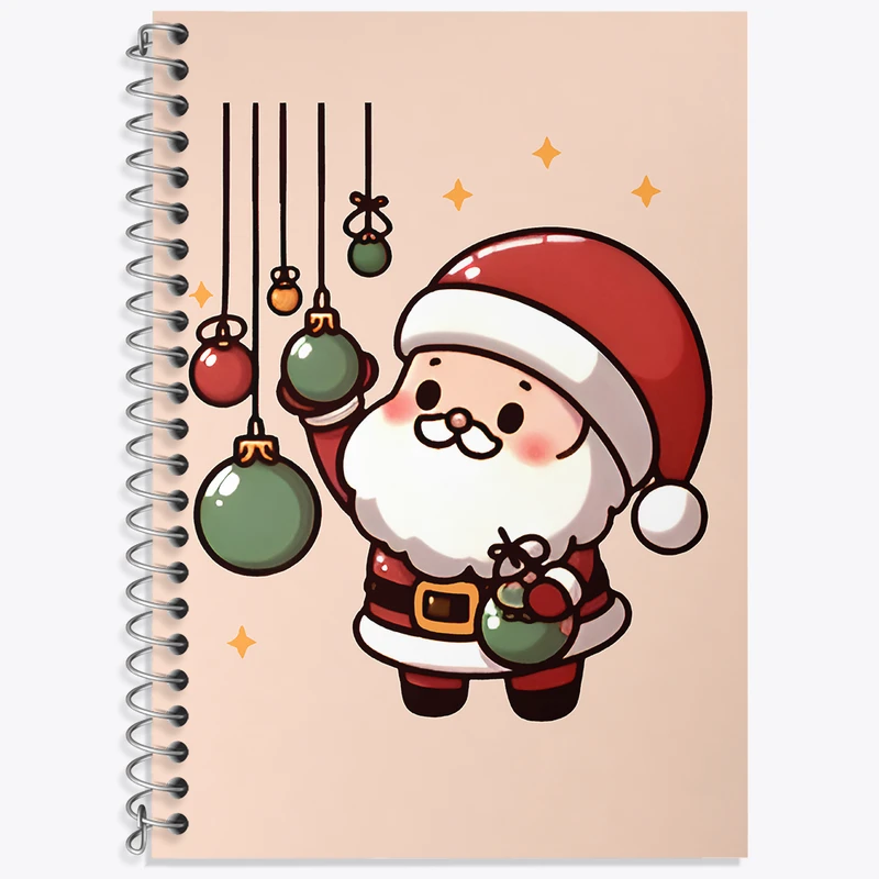 دفتر لغت 50 برگ خندالو طرح بابانوئل و کریسمس کد N5928