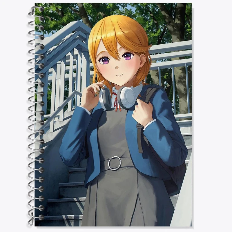 دفتر زبان 50 برگ خندالو مدل سه خط طرح کانون انیمه لاو لایو Love Live کد 18314