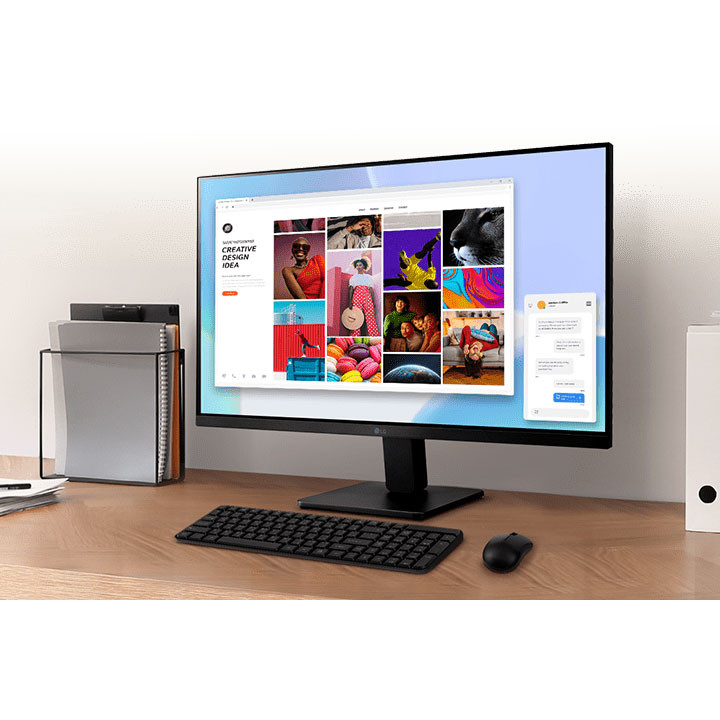 مانیتور 27 اینچ ال جی مدل 27MR400-B با وضوح Full HD پنل IPS و نرخ به روزرسانی 100 هرتز