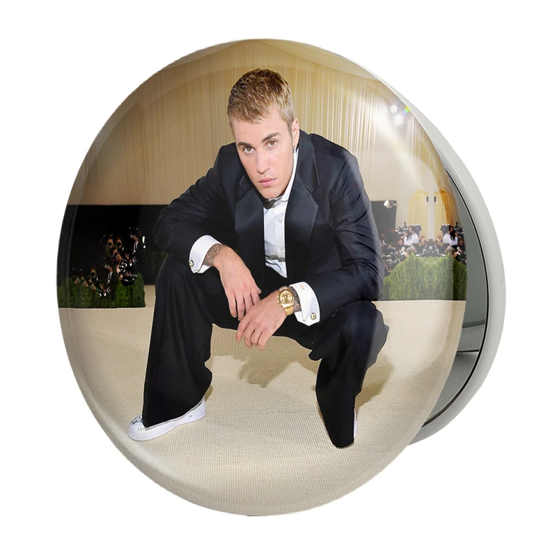 آینه جیبی خندالو طرح جاستین بیبر Justin Bieber مدل تاشو کد 19028 