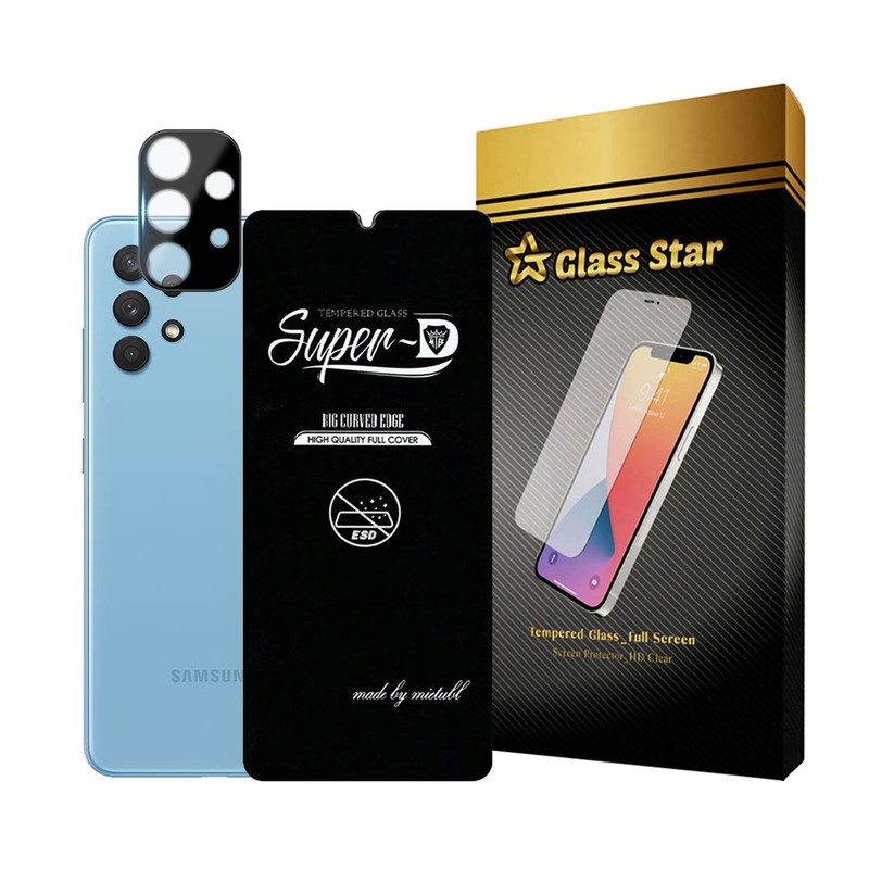  محافظ صفحه نمایش گلس استار مدل SUPLNFUGS مناسب برای گوشی موبایل سامسونگ Galaxy A32 4G / A32 5G به همراه محافظ لنز گوشی