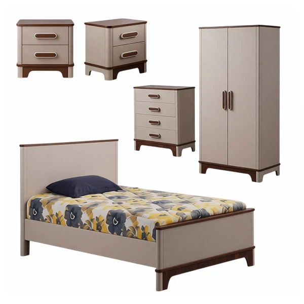 سرویس تخت خواب یک نفره 4 تکه مدل گلوریا