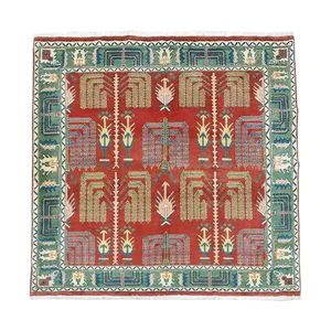فرش دستباف چهارمتری طرح بیدمجنون کد 21296