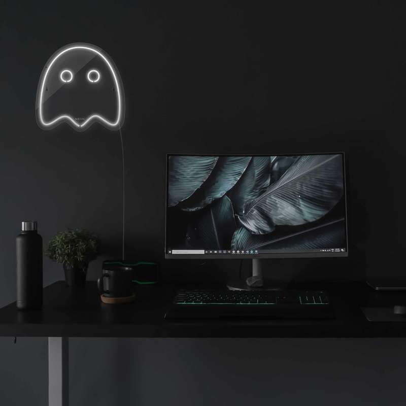 چراغ دیواری نئون دیزاین طرح Packman-2_WHT