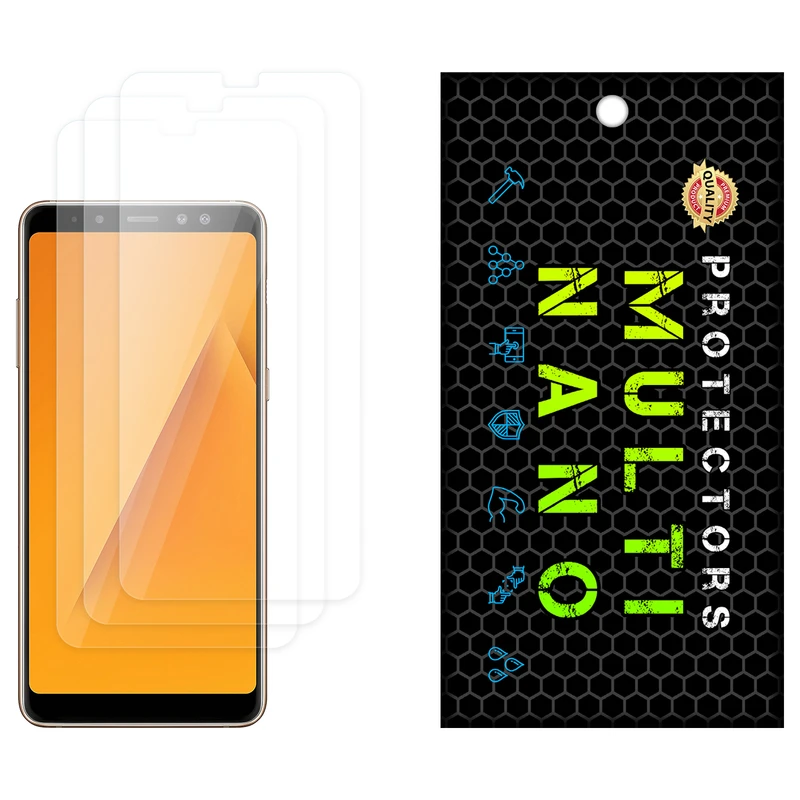 محافظ صفحه نمایش مولتی نانو مدل X-S3N مناسب برای گوشی موبایل سامسونگ Galaxy A8 Plus 2018 بسته سه عددی
