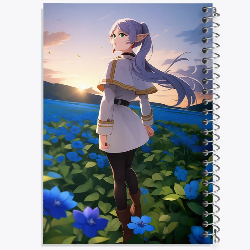 دفتر شطرنجی 50 برگ خندالو مدل انیمه فریرن (Frieren) کد 33963