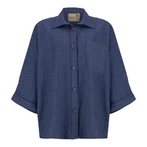 مانتو زنانه السانا مدل آرمانا 222505 رنگ آبی تیره