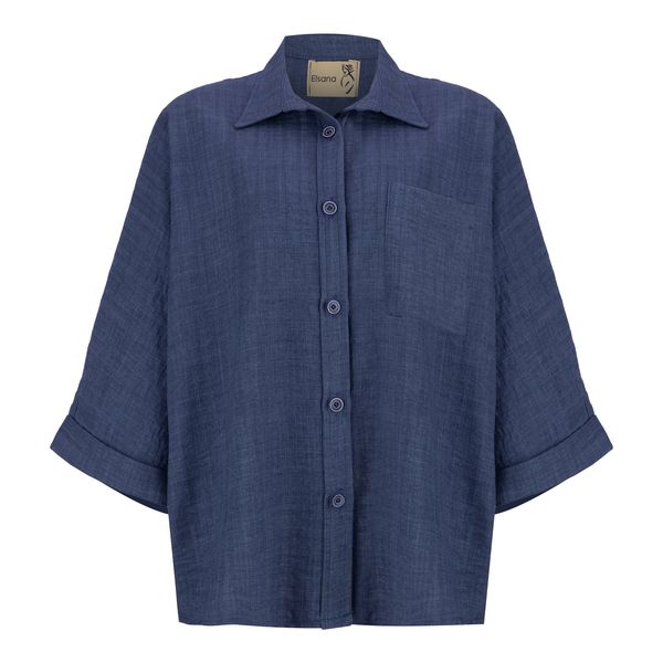 مانتو زنانه السانا مدل آرمانا 222505 رنگ آبی تیره