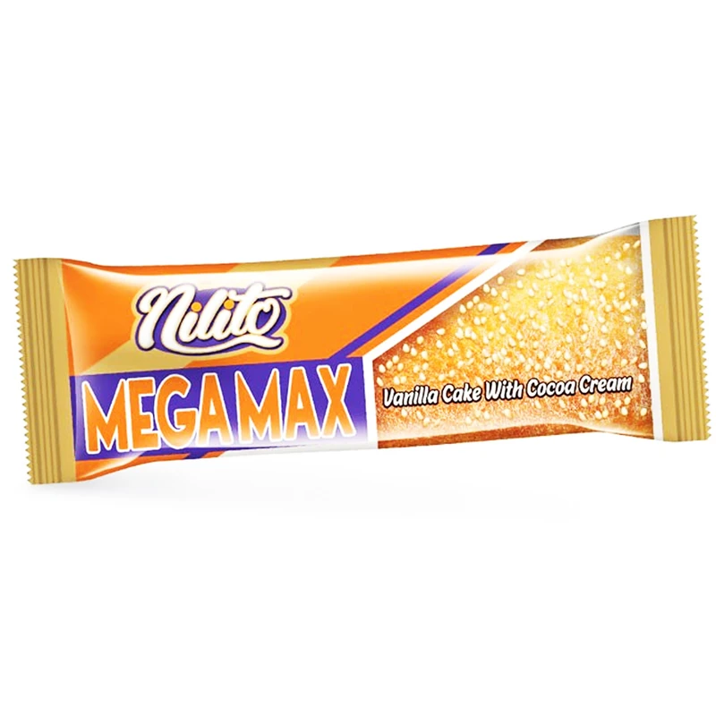 کیک اسفنجی با کرم کاکائو و تزئین کنجد نیلی تو - 100 گرم