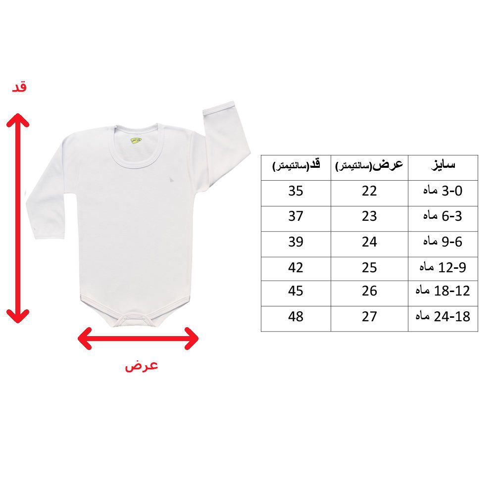 بادی نوزادی کارانس مدل BWSLR-3281 مجموعه 3 عددی -  - 4