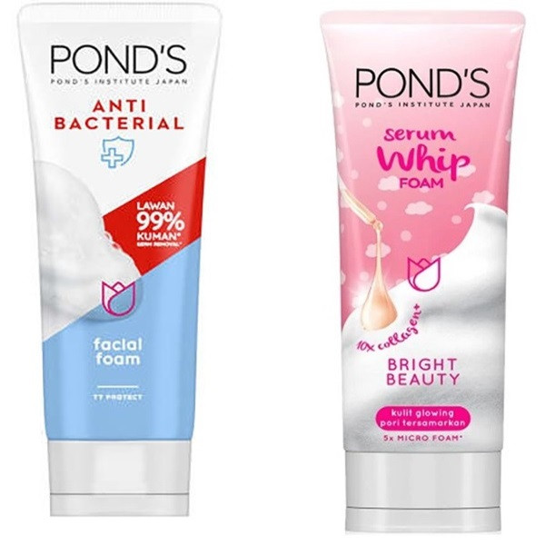 فوم شستشو صورت پوندز مدل Anti Bacterial and Bright Beauty حجم 100 میلی لیتر مجموعه 2 عددی