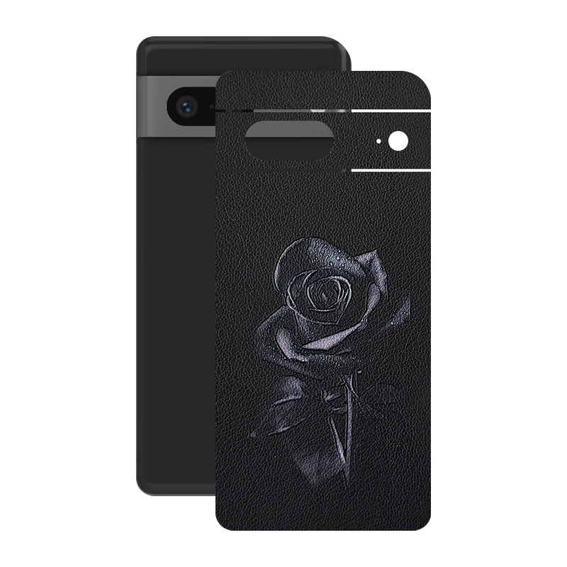 برچسب پوششی ریمکس مدل Leth طرح رز مشکی مناسب برای گوشی موبایل گوگل Pixel 7