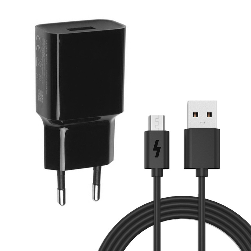 شارژر دیواری  مدل MDY-08-EL به همراه کابل تبدیل microusb
