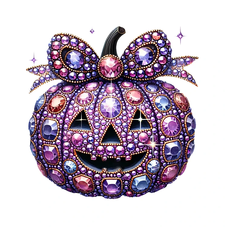 استیکر پارچه و لباس پاد آفرین مدل پاییز طرح عروسکی کدو تنبل آفتابگردان کد S2866