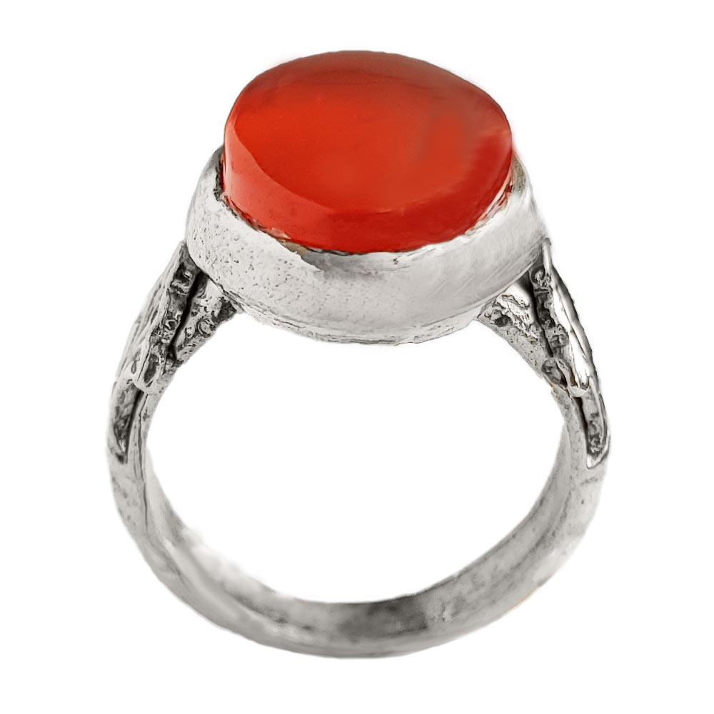 انگشتر نقره مردانه مدل عقیق یمنی کد MY1025