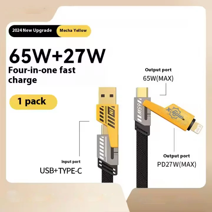 عکس شماره 9 : شارژر دیواری 25 وات دو پورت آیرون ایکس مدل pdqc30 به همراه کابل تبدیل usb-usb-c به لایتنینگ-usb-c طول 1.5 متر