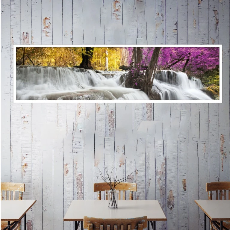 تابلو بکلیت طرح طبیعت آبشار مدل کشیده W-7573