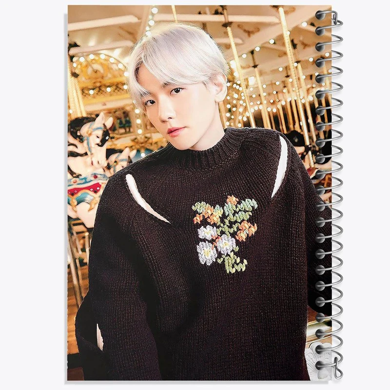 دفتر شطرنجی 50 برگ خندالو طرح بکهیون گروه اکسو EXO کد 16769