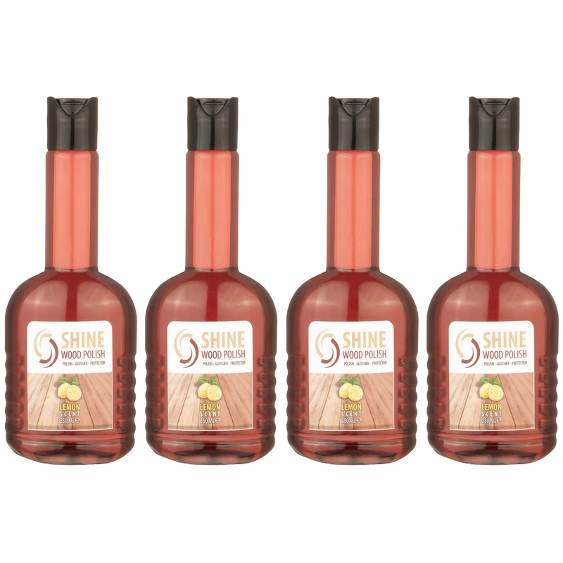 براق کننده و پولیش واکس چوب شاین مدل A.777 حجم 250 میلی لیتر بسته 4 عددی