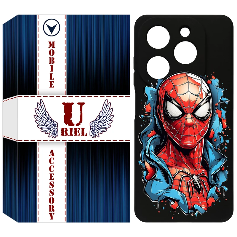 کاور یوریل مدل KSH کد 34 طرح اسپایدرمن مناسب برای گوشی موبایل تکنو Spark 20 / Spark Go 2024