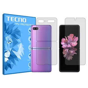 HyGEL tecno transparent screen protector suitable for Samsung Galaxy Z Flip 4G mobile phone along with the back protector