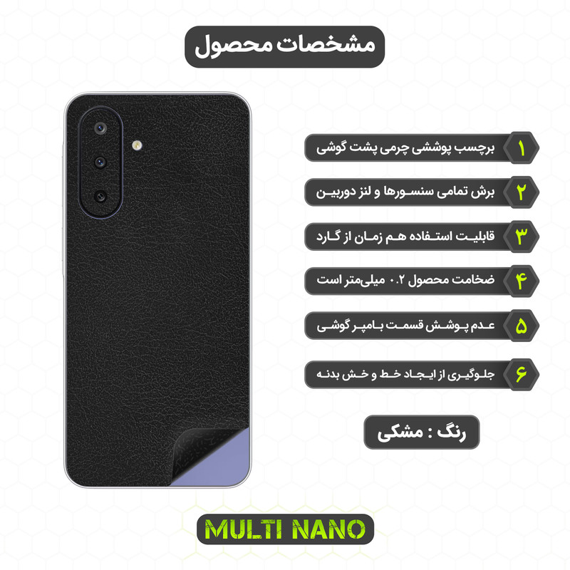 برچسب پوششی مولتی نانو طرح چرم مدل X-F1L مناسب برای گوشی موبایل سامسونگ Galaxy F17