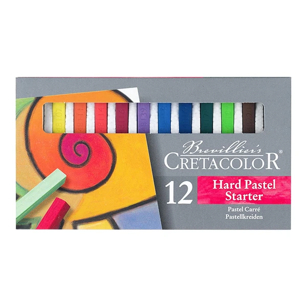 پاستل گچی 12 رنگ کرتاکالر مدل Hard Pastels