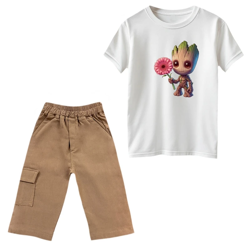 ست تی‌شرت و شلوارک پسرانه مدل گروت کد 7