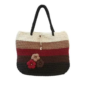 کیف بافتنی مدل مکرومه کد 3728