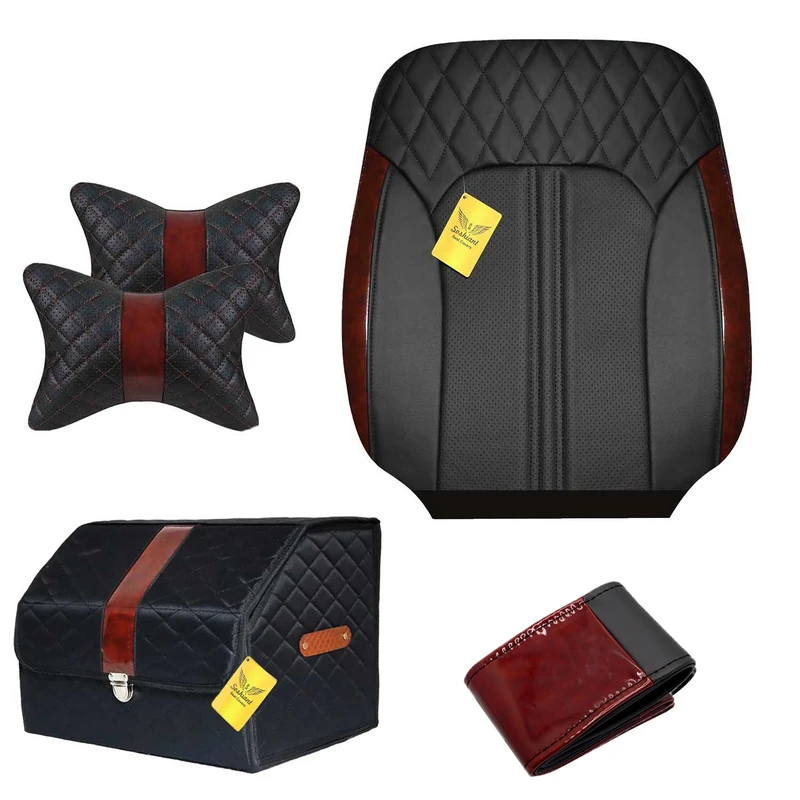 روکش صندلی خودرو سوشیانت مدل دورتموند مناسب برای سمند همراه با پشت گردنی و باکس و دورفرمان