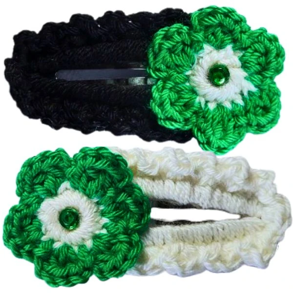 گیره مو زنانه مدل گل بسته دو عددی