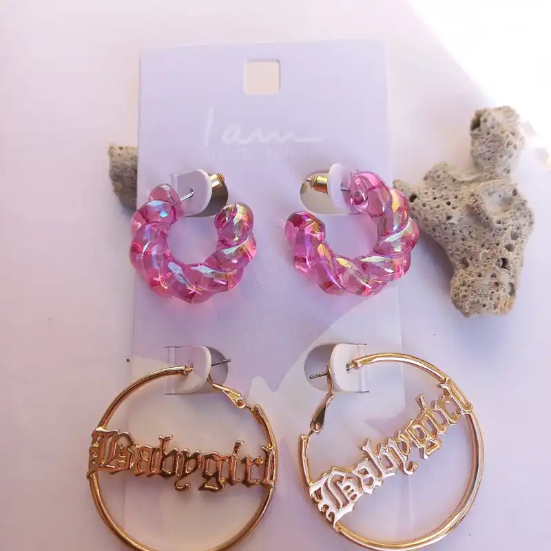 گوشواره زنانه آی ام مدل SMR 0231 مجموعه 2 عددی