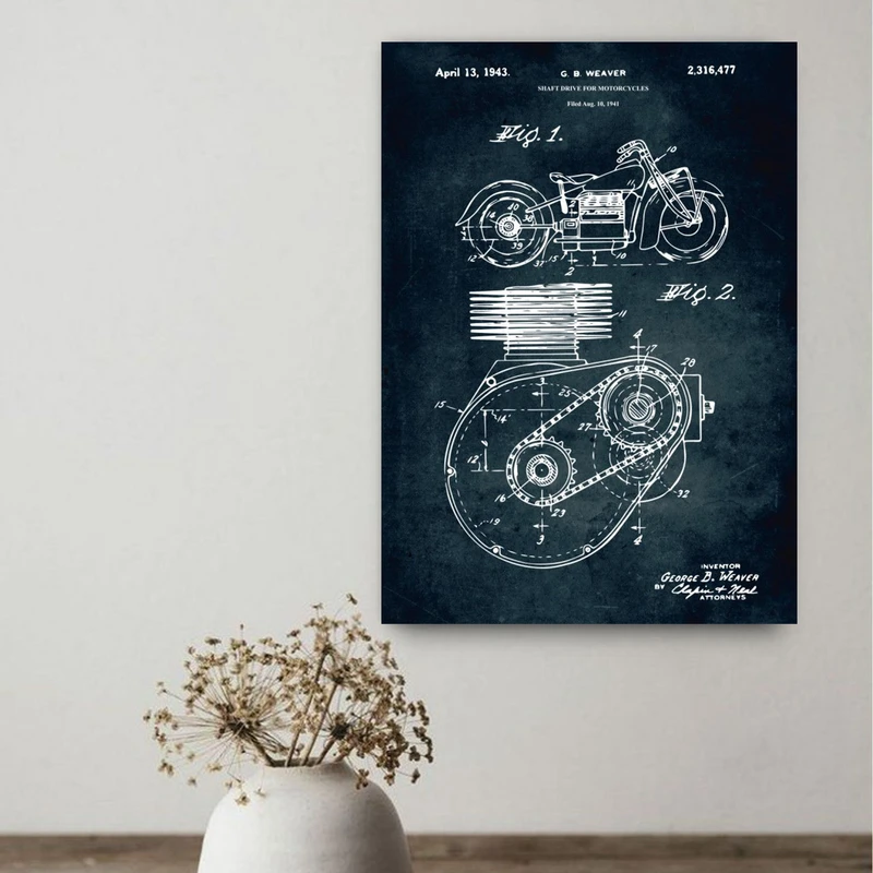  تابلو شاسی مدل آرت طرح موتورسیکلت کد FE8