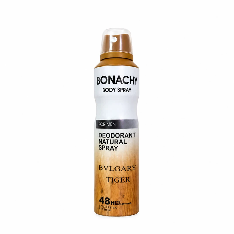 اسپری دئودورانت مردانه بوناچی مدل Bvlgari Tiger حجم ۲۵۰ میلی لیتر