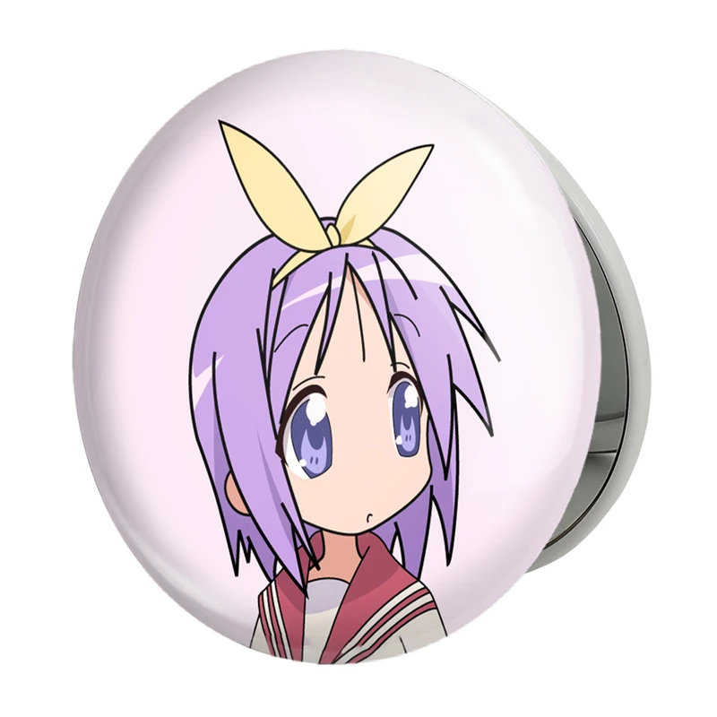 آینه جیبی خندالو طرح تسوکاسا انیمه ستاره خوش شانس Lucky Star  مدل تاشو کد 23605 