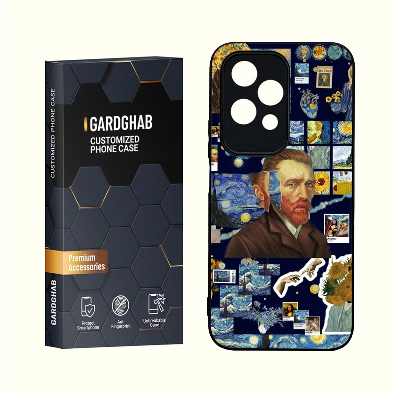 کاور گارد قاب مدل دور ژله ای پشت گلس هنری مناسب برای گوشی انر Honor 200 Lite 5G