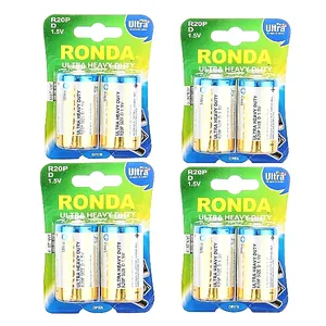 باتری D روندا مدل R20p بسته ۸ عددی