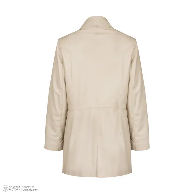 کت چرم زنانه چرم مشهد مدل b0480-092 رنگ استخوانی