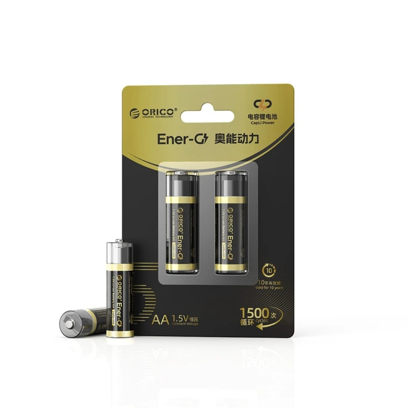 باتری لیتیومی قابل شارژ اوریکو مدل EG5A-UN-2PK-BP ظرفیت 1400 میلی‌آمپرساعت بسته 2 عددی 