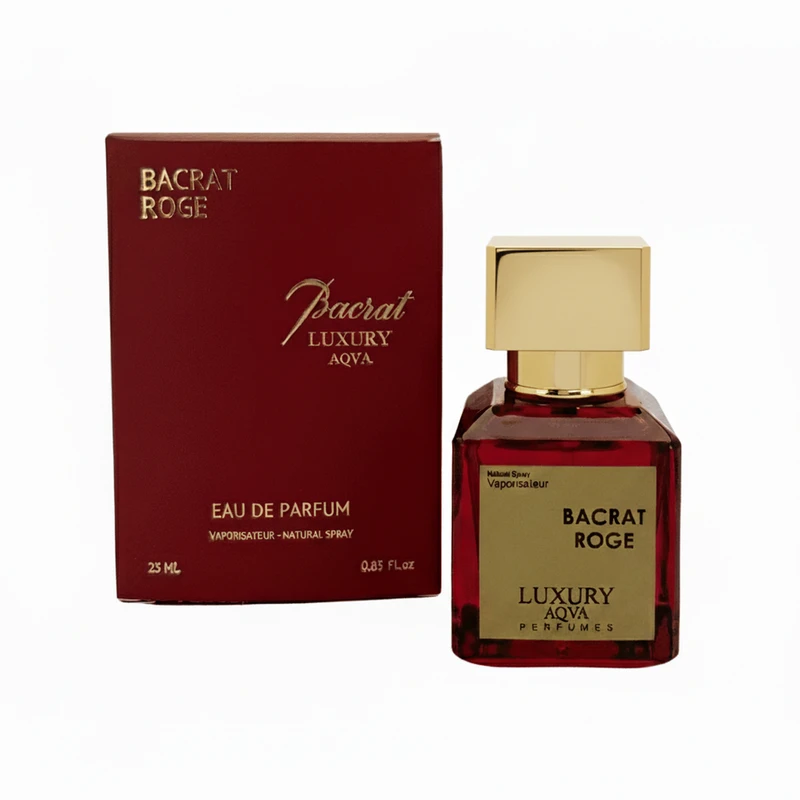 عطر جیبی زنانه لاکچری آکوا مدل Bacrat Roqe با رایحه شیرین حجم 25 میلی‌لیتر