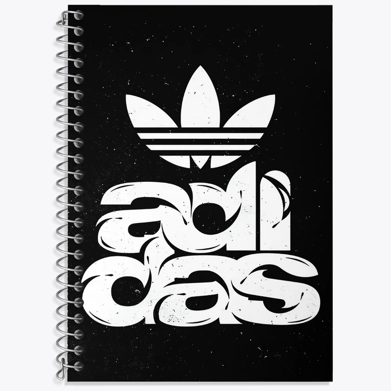 دفتر زبان 50 برگ خندالو مدل دو خط طرح آدیداس کد N4493