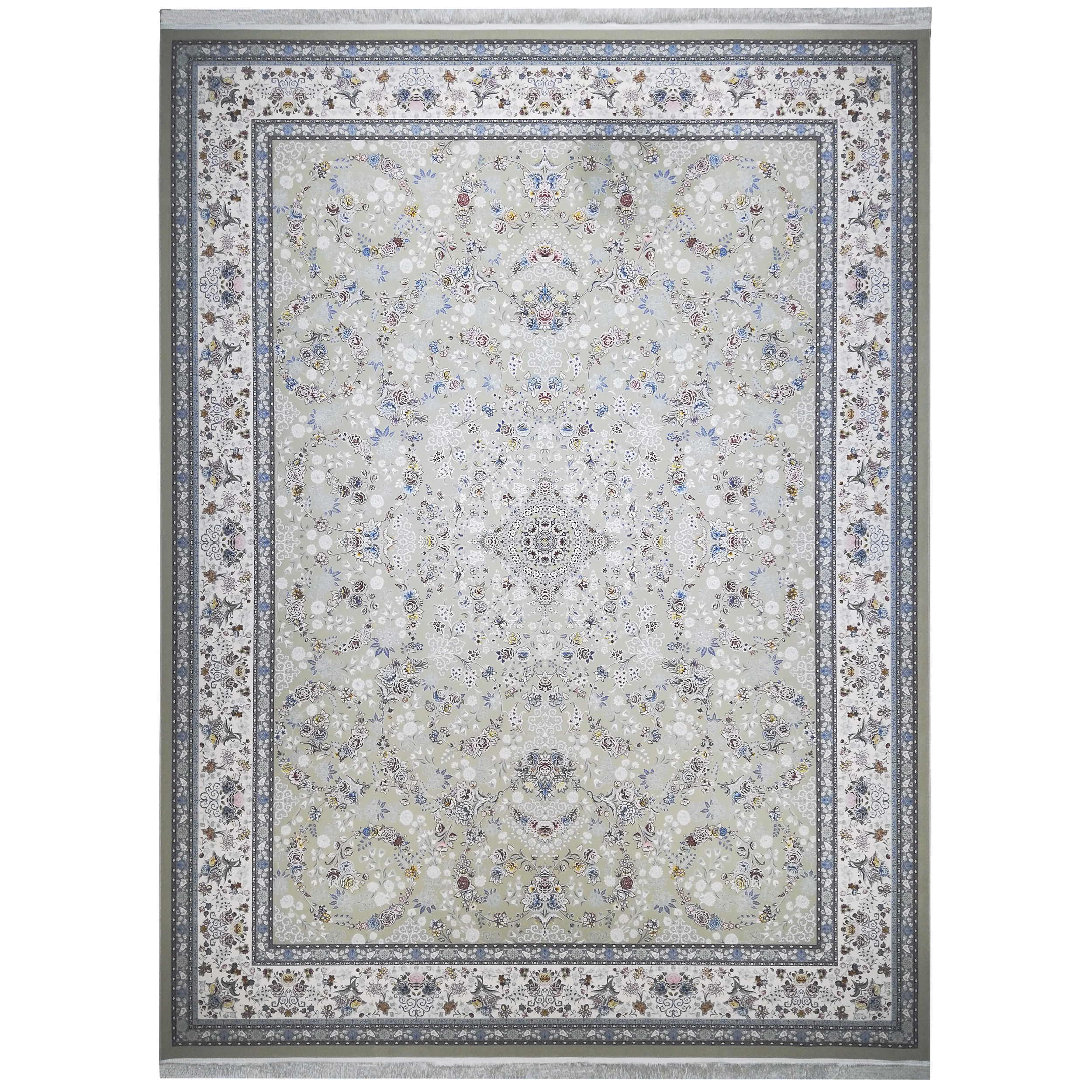  فرش ماشینی فرش مارکت تریتا طرح شاهکار کد fm1500 46 زمینه ترمه ای