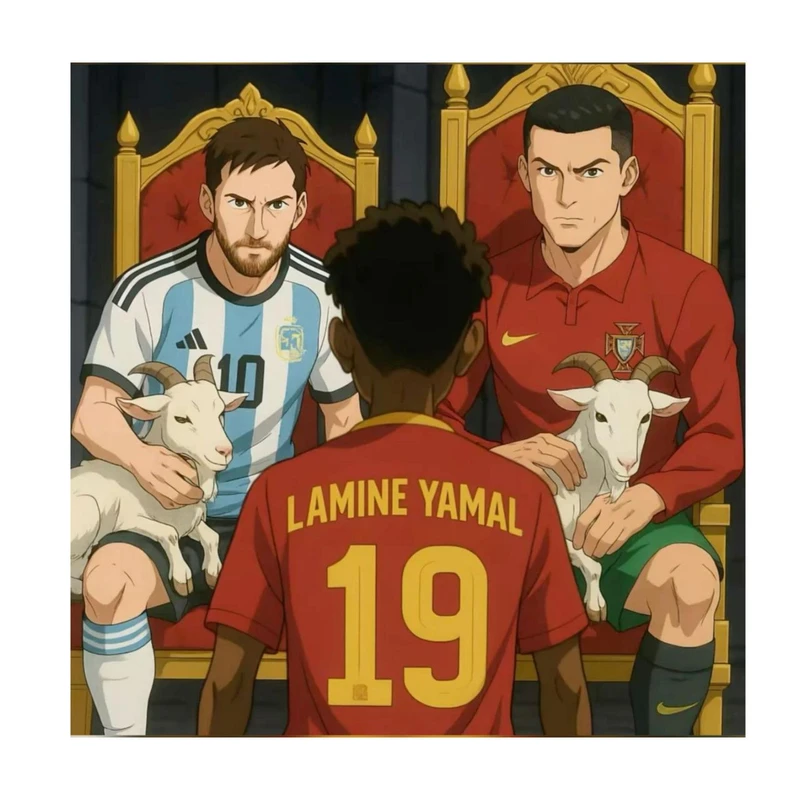 استیکر پارچه و لباس پاد آفرین مدل فوتبالی لیونل مسی کریستیانو رونالدو کد 2377