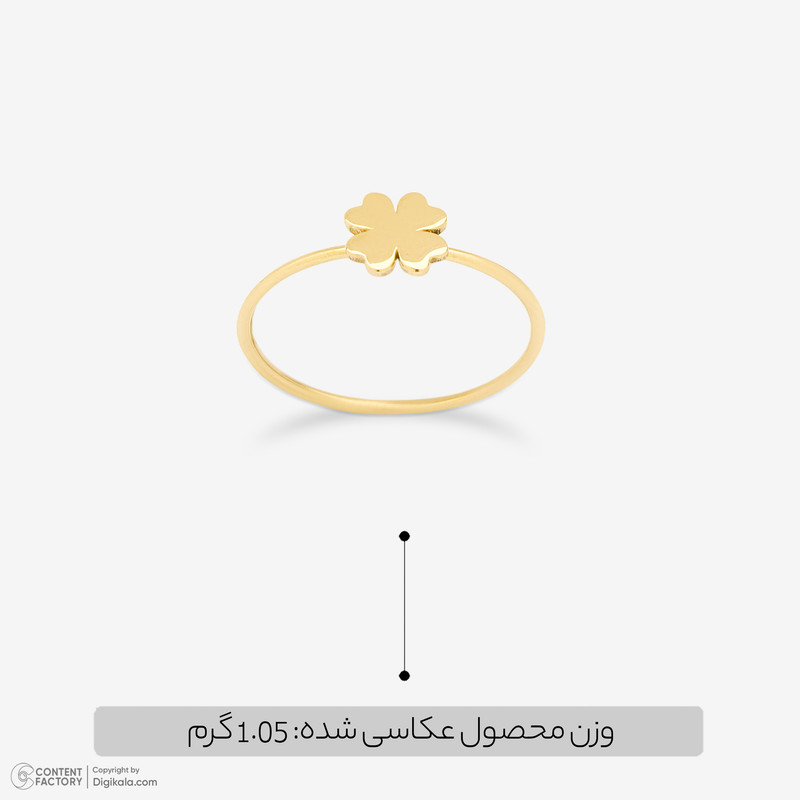 انگشتر طلا 18 عیار زنانه سایا گلد مدل شبدر کد WR1209  - 4